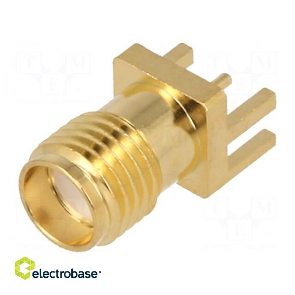 Socket | SMA | female | card edge | straight | SMT | on PCBs | PTFE image 1