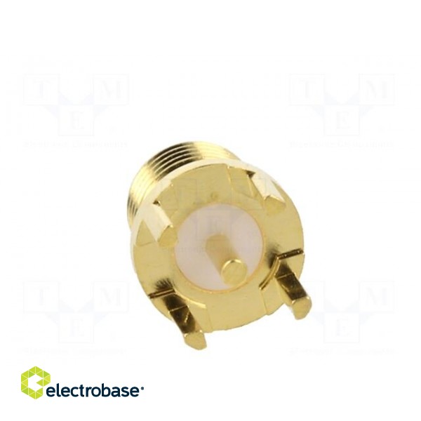 Socket | SMA | female | straight | 50Ω | THT | on PCBs | PTFE | gold-plated image 5