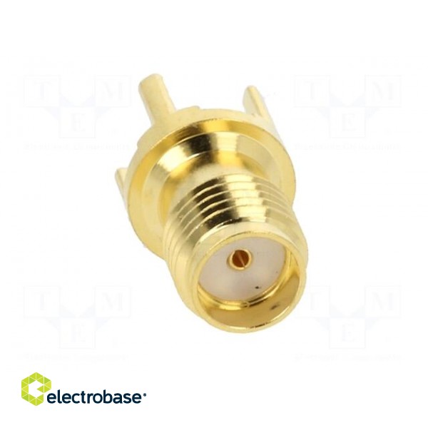 Socket | SMA | female | straight | 50Ω | THT | on PCBs | PTFE | gold-plated image 9