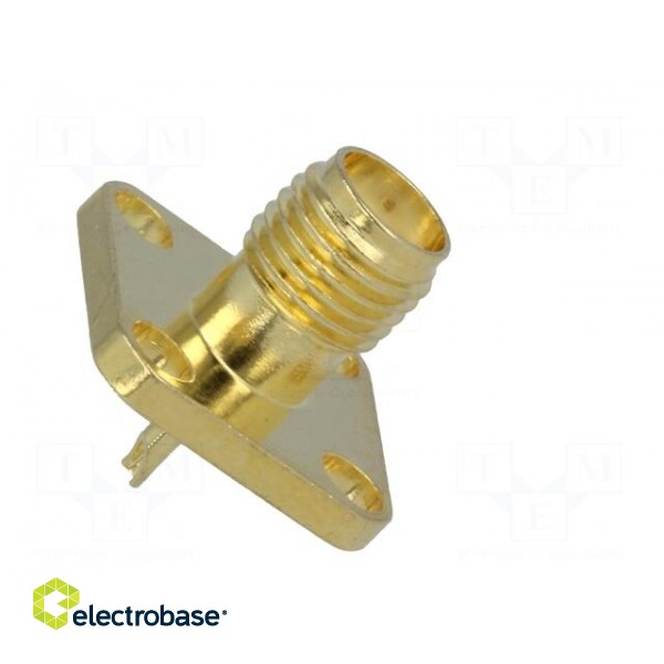Socket | SMA | female | straight | soldering | gold-plated image 7