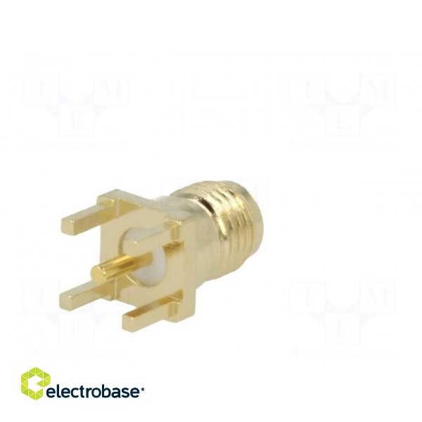 Socket | SMA | female | straight | THT | on PCBs | PTFE | gold-plated image 6