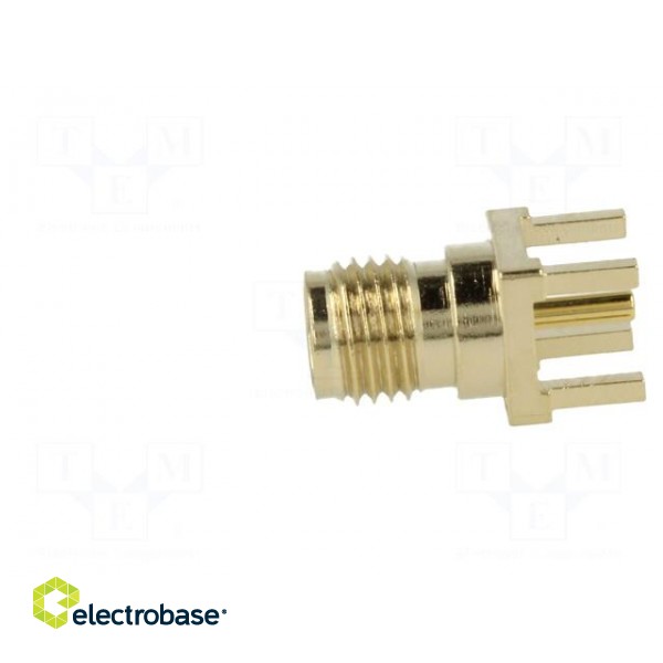 Socket | SMA | female | straight | THT | on PCBs | PTFE | gold-plated image 3