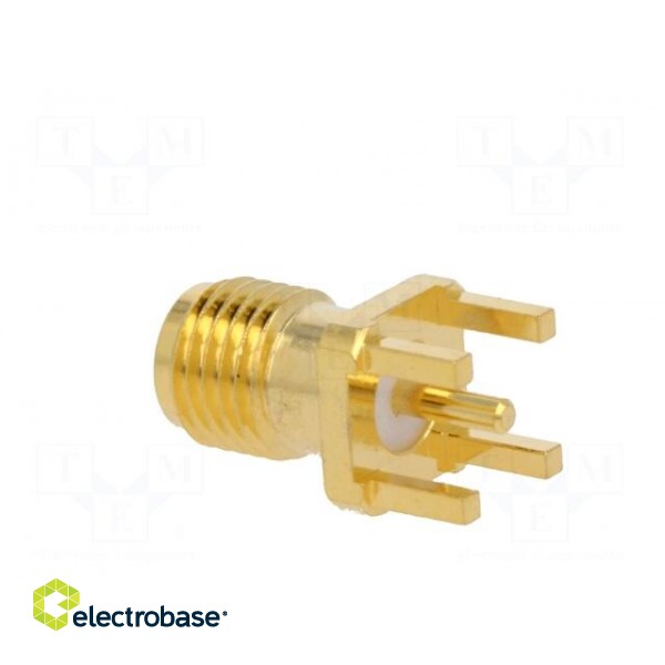 Socket | SMA | female | straight | THT | on PCBs | PTFE | gold-plated image 4
