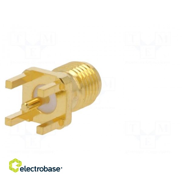 Socket | SMA | female | straight | THT | on PCBs | PTFE | gold-plated image 6