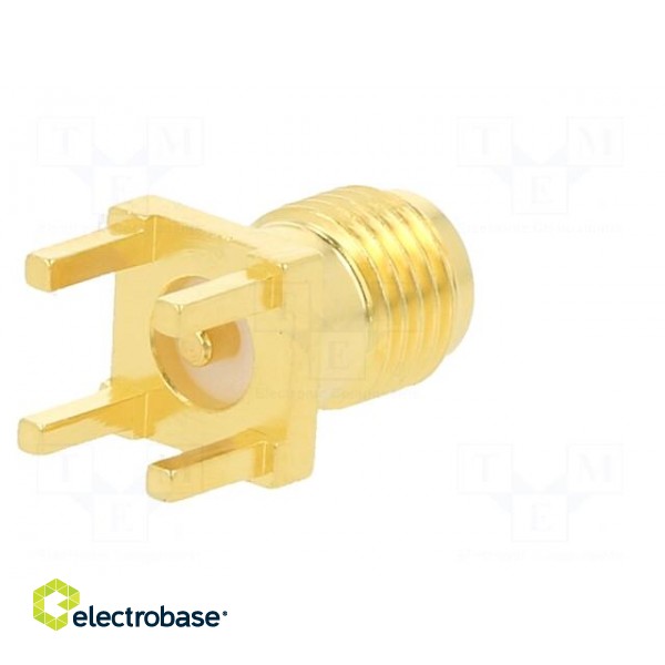 Plug | SMA | female | straight | 50Ω | SMT | for cable | PTFE | gold-plated image 7