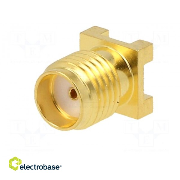 Socket | SMA | female | vertical | 50Ω | SMT | on PCBs | PTFE | gold-plated фото 2