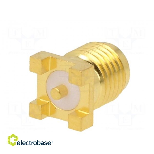 Socket | SMA | female | vertical | 50Ω | SMT | on PCBs | PTFE | gold-plated фото 6