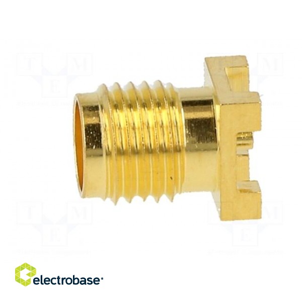 Socket | SMA | female | vertical | 50Ω | SMT | on PCBs | PTFE | gold-plated фото 3