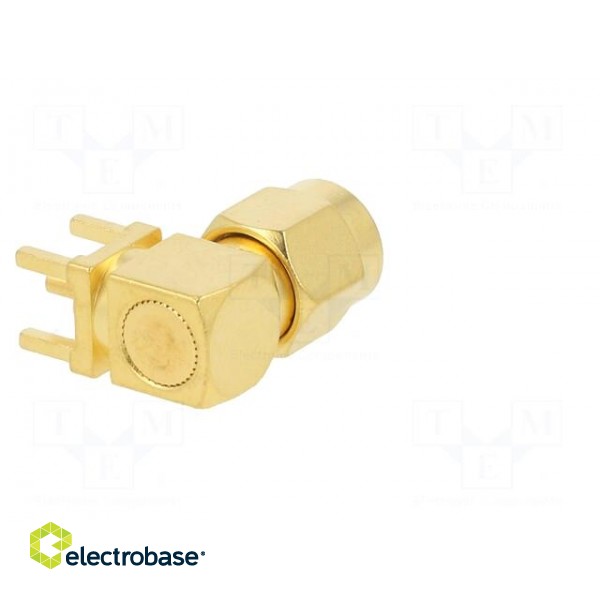 Plug | SMA | male | angled 90° | 50Ω | THT | for cable | PTFE | gold-plated фото 7