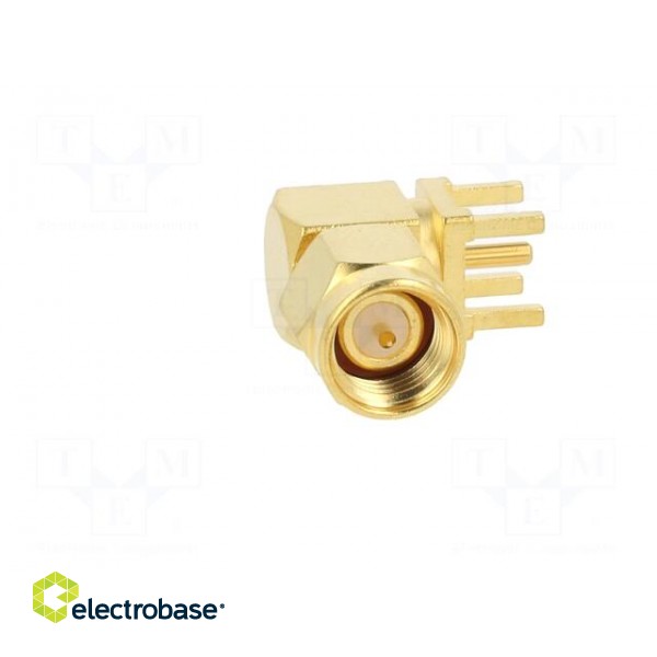 Plug | SMA | male | angled 90° | 50Ω | THT | for cable | PTFE | gold-plated фото 10