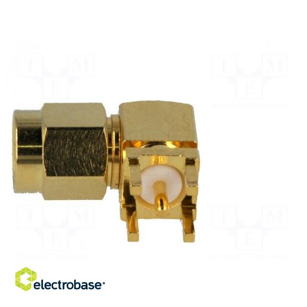 Socket | SMA | male | angled 90° | THT | gold-plated image 3