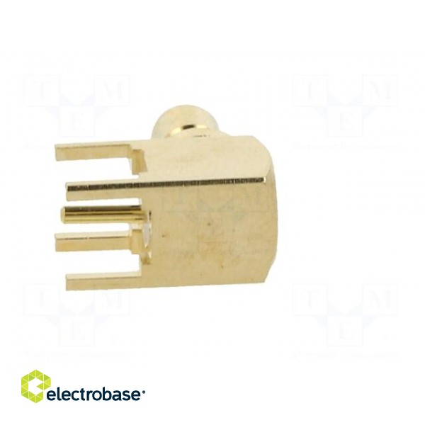 Socket | SMB | female | angled 90° | THT | on PCBs | PTFE | gold-plated image 5
