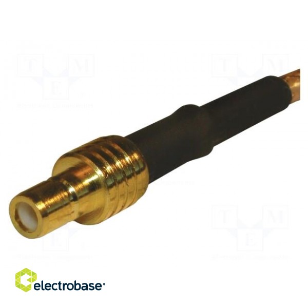 Socket | SMB | male | straight | 50Ω | soldering,crimped | for cable paveikslėlis 3