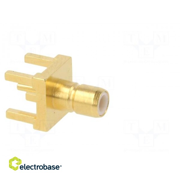 Socket | SMB | male | straight | 50Ω | THT | for cable | PTFE | gold-plated фото 10