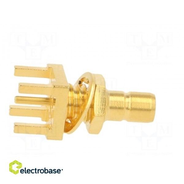 Socket | SMB | male | straight | 50Ω | THT | PTFE | gold-plated | Mat: brass image 8