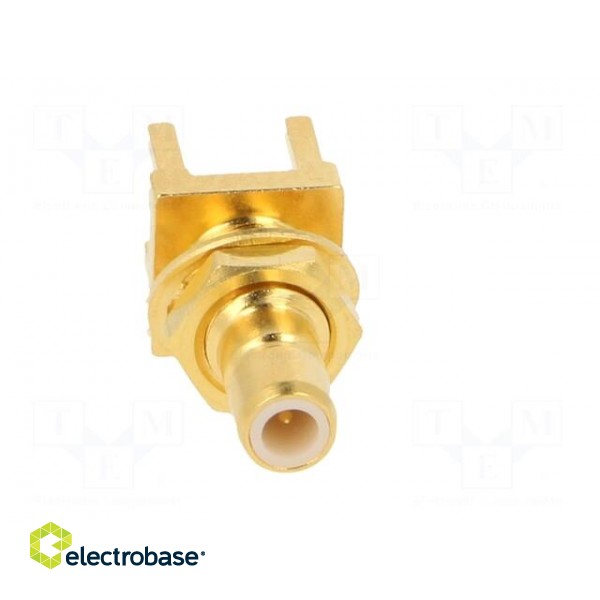 Socket | SMB | male | straight | 50Ω | THT | PTFE | gold-plated | Mat: brass image 10