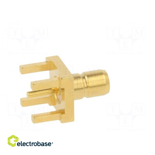 Socket | SMB | male | straight | 50Ω | THT | for cable | PTFE | gold-plated image 9