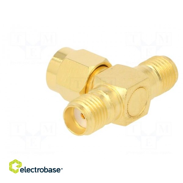 T adapter | SMA male,SMA female x2 | T | 50Ω | PTFE | gold-plated image 5