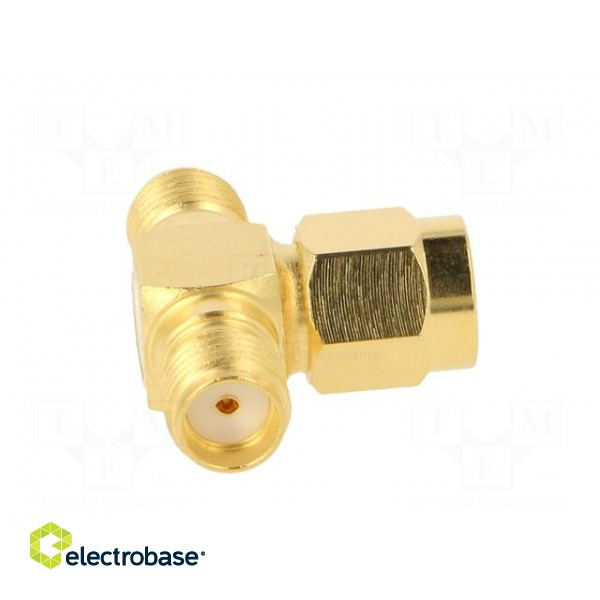 T adapter | SMA male,SMA female x2 | T | 50Ω | PTFE | gold-plated paveikslėlis 8