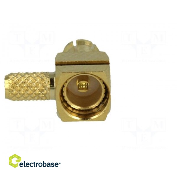 Plug | MCX | male | angled 90° | 50Ω | RG174,RG188,RG316 | for cable paveikslėlis 5