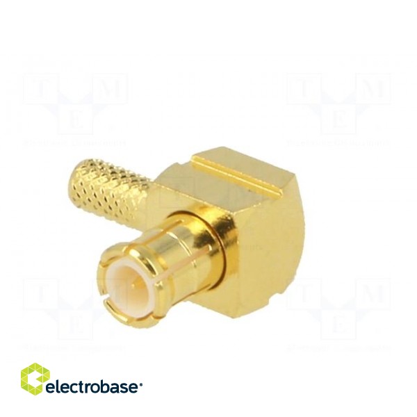 Plug | MCX | male | angled 90° | 50Ω | soldering,crimped | for cable paveikslėlis 2