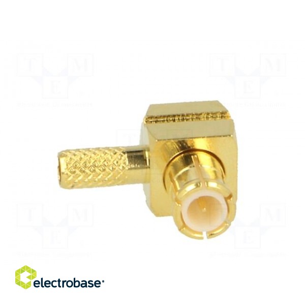 Plug | MCX | male | angled 90° | 50Ω | soldering,crimped | for cable image 9