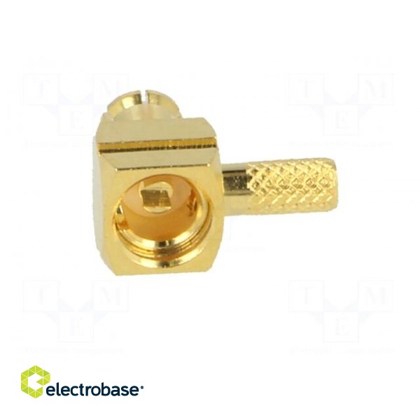 Plug | MCX | male | angled 90° | 50Ω | soldering,crimped | for cable image 5