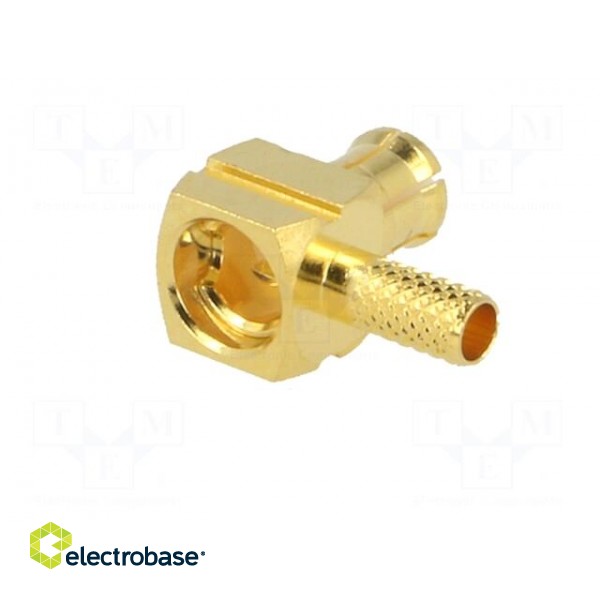 Plug | MCX | male | angled 90° | 50Ω | soldering,crimped | for cable paveikslėlis 6