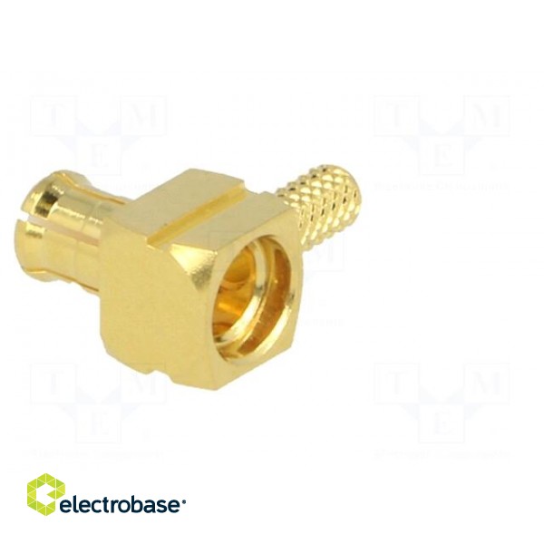 Plug | MCX | male | angled 90° | 50Ω | soldering,crimped | for cable image 4