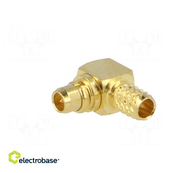 Plug | MMCX | male | angled 90° | 50Ω | RG174,RG188,RG316 | for cable image 2