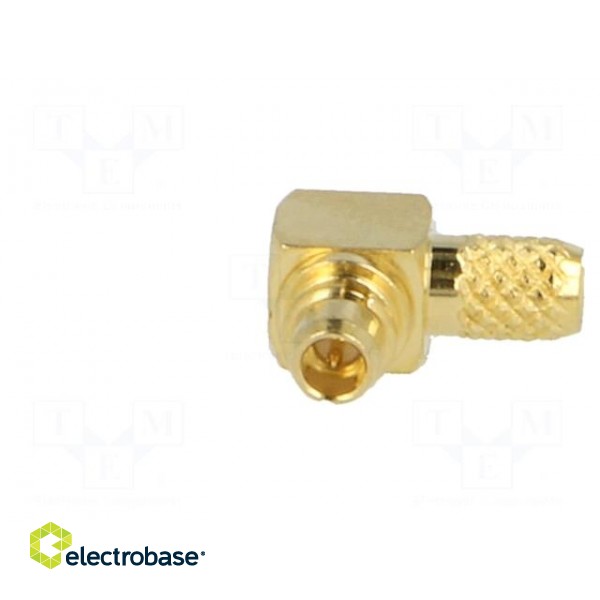 Plug | MMCX | male | angled 90° | 50Ω | RG174,RG188,RG316 | for cable paveikslėlis 9