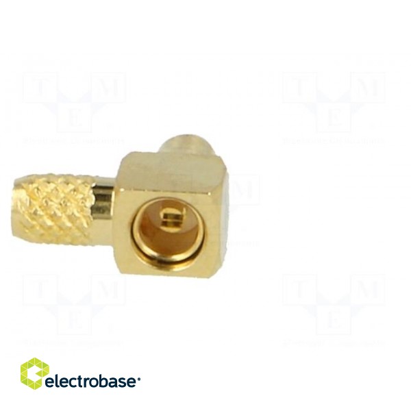 Plug | MMCX | male | angled 90° | 50Ω | RG174,RG188,RG316 | for cable paveikslėlis 5