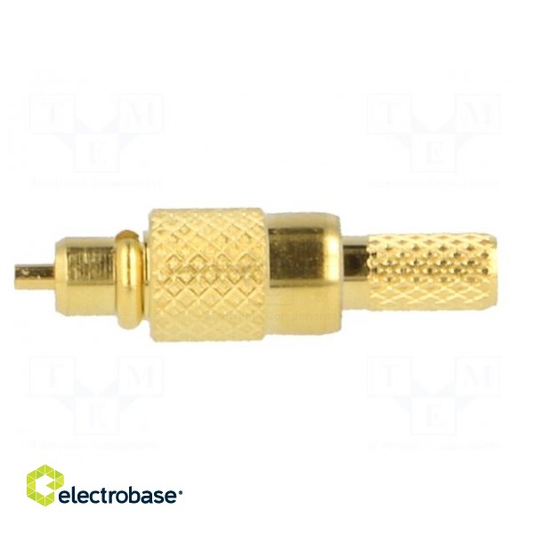 Plug | MMCX | male | straight | 50Ω | crimped | for cable | teflon image 3