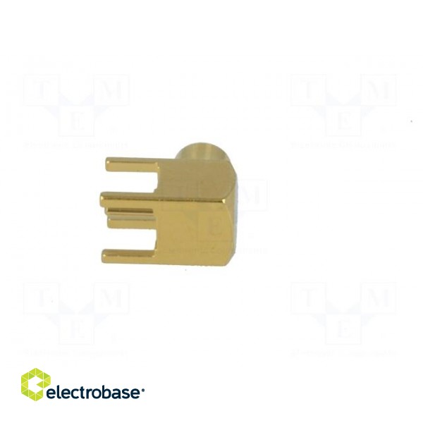 Socket | MCX | female | angled 90° | 50Ω | THT | teflon | gold-plated image 5