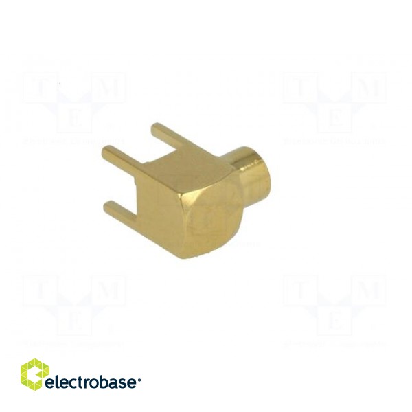 Socket | MCX | female | angled 90° | 50Ω | THT | teflon | gold-plated image 6