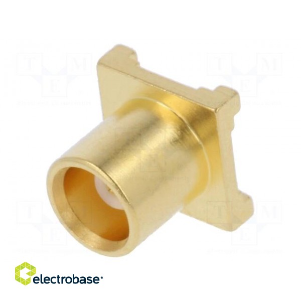 Socket | MCX | female | straight | 50Ω | SMT | on PCBs | PTFE | gold-plated image 1