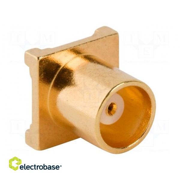 Socket | MCX | female | straight | 50Ω | SMT | on PCBs | PTFE | gold-plated image 3