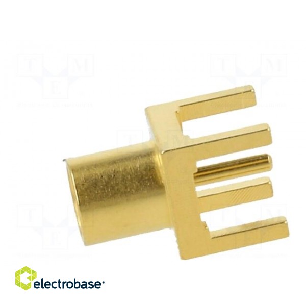 Socket | MCX | female | straight | 50Ω | THT | on PCBs | PTFE | gold-plated image 4