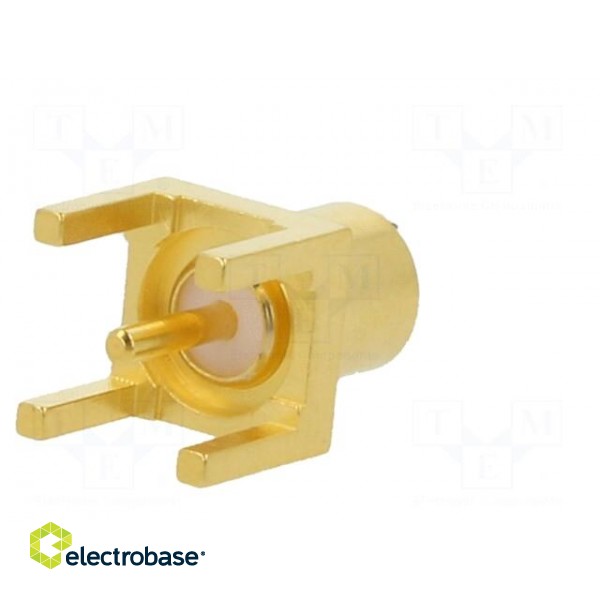 Socket | MCX | female | straight | 50Ω | THT | on PCBs | PTFE | gold-plated image 7