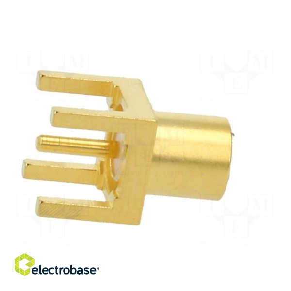 Socket | MCX | female | straight | 50Ω | THT | on PCBs | PTFE | gold-plated image 8