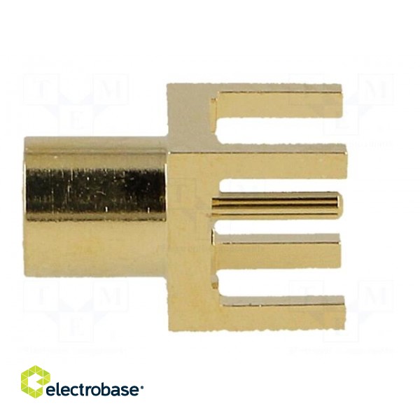 Socket | MCX | female | straight | 50Ω | THT | PTFE | gold-plated | Vswr: 1.3 image 3