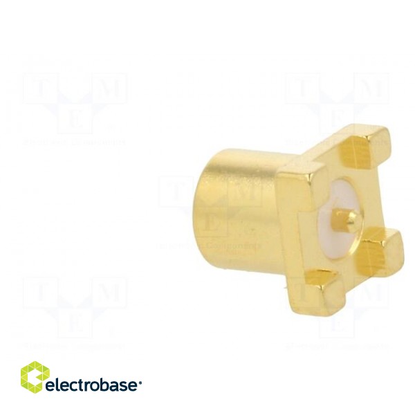 Socket | MCX | female | vertical | 50Ω | SMT | on PCBs | PTFE | gold-plated image 4
