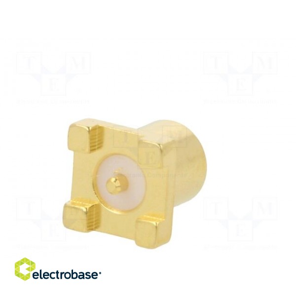 Socket | MCX | female | vertical | 50Ω | SMT | on PCBs | PTFE | gold-plated image 6