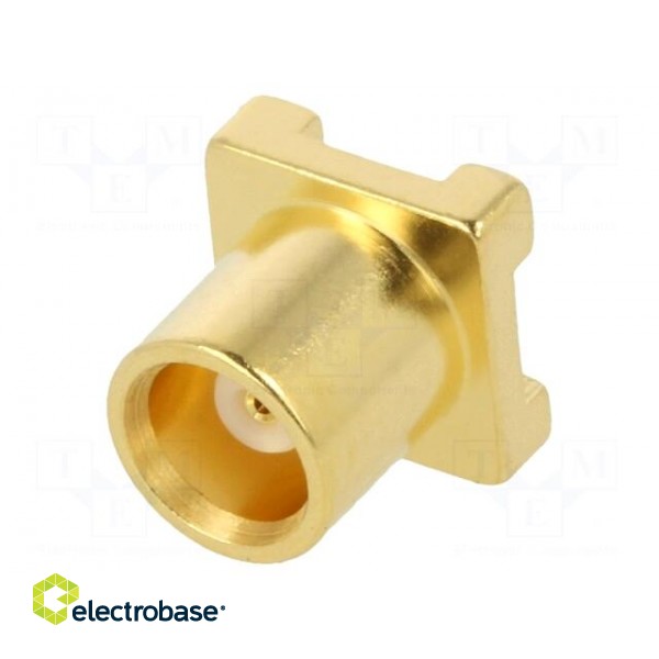 Socket | MCX | female | vertical | 50Ω | SMT | on PCBs | PTFE | gold-plated image 1
