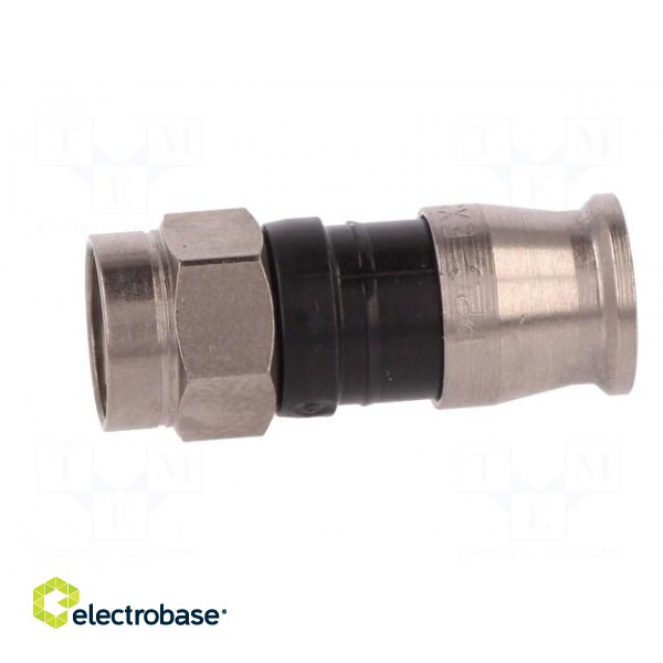 Plug | F | male | straight | 75Ω | RG59 | compression | for cable image 3