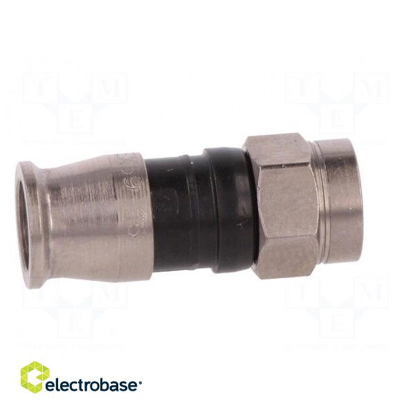 Plug | F | male | straight | 75Ω | RG59 | compression | for cable фото 7