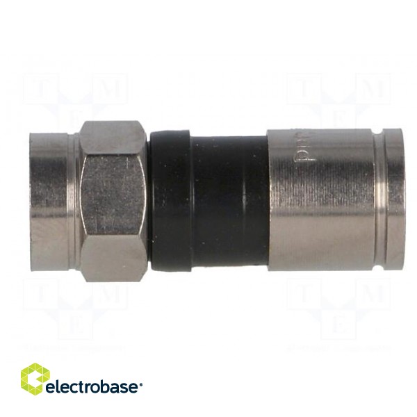 Plug | F | male | straight | 75Ω | RG6 | compression | for cable image 3