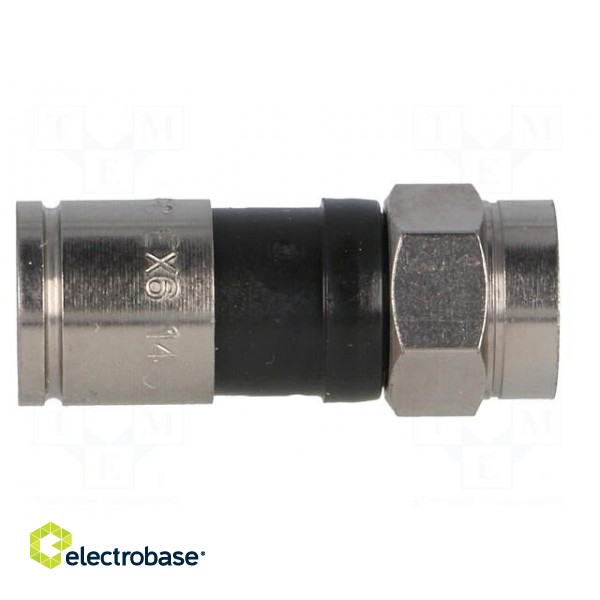 Plug | F | male | straight | 75Ω | RG6 | compression | for cable фото 7