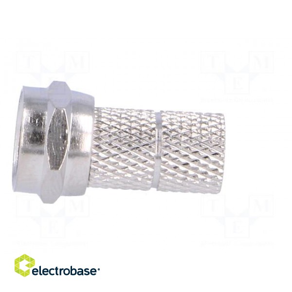 Plug | F | male | straight | RG59 | 6mm | twist-on | for cable image 3