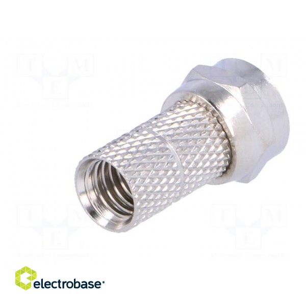 Plug | F | male | straight | RG59 | 6mm | twist-on | for cable image 6